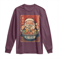 Santa Eating Ramen Noodles Japanese Christmas Long Sleeve Shirt - Wonder Print Shop