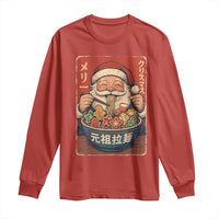 Santa Eating Ramen Noodles Japanese Christmas Long Sleeve Shirt - Wonder Print Shop