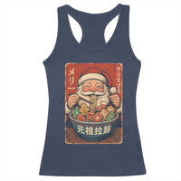 Santa Eating Ramen Noodles Japanese Christmas Racerback Tank Top - Wonder Print Shop
