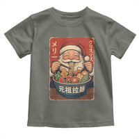 Santa Eating Ramen Noodles Japanese Christmas Toddler T Shirt - Wonder Print Shop