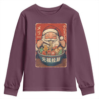 Santa Eating Ramen Noodles Japanese Christmas Youth Sweatshirt - Wonder Print Shop