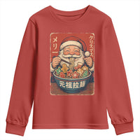 Santa Eating Ramen Noodles Japanese Christmas Youth Sweatshirt - Wonder Print Shop