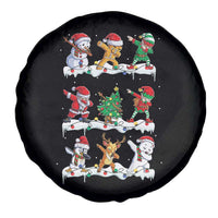 Dabbing Santa Elf Friends Christmas Light Spare Tire Cover - Wonder Print Shop