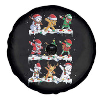 Dabbing Santa Elf Friends Christmas Light Spare Tire Cover - Wonder Print Shop