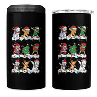 Dabbing Santa Elf Friends Christmas Light 4 in 1 Can Cooler Tumbler - Wonder Print Shop