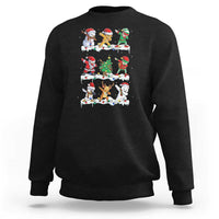 Dabbing Santa Elf Friends Christmas Light Sweatshirt - Wonder Print Shop