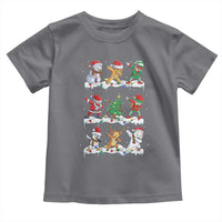 Dabbing Santa Elf Friends Christmas Light Toddler T Shirt - Wonder Print Shop