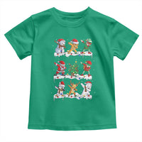 Dabbing Santa Elf Friends Christmas Light Toddler T Shirt - Wonder Print Shop