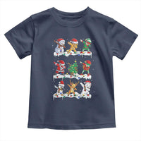 Dabbing Santa Elf Friends Christmas Light Toddler T Shirt - Wonder Print Shop