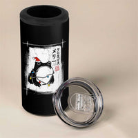 Funny Christmas Japanese 4 in 1 Can Cooler Tumbler Santa Frog Ukiyoe Art - Wonder Print Shop