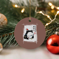 Funny Christmas Japanese Ceramic Ornament Santa Frog Ukiyoe Art - Wonder Print Shop