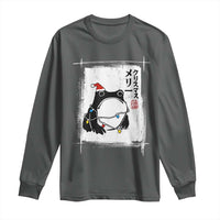 Funny Christmas Japanese Long Sleeve Shirt Santa Frog Ukiyoe Art - Wonder Print Shop