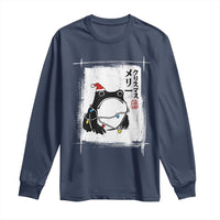 Funny Christmas Japanese Long Sleeve Shirt Santa Frog Ukiyoe Art - Wonder Print Shop