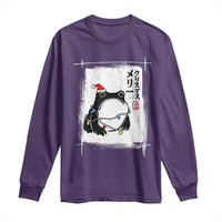 Funny Christmas Japanese Long Sleeve Shirt Santa Frog Ukiyoe Art - Wonder Print Shop