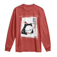 Funny Christmas Japanese Long Sleeve Shirt Santa Frog Ukiyoe Art - Wonder Print Shop