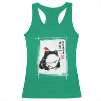 Funny Christmas Japanese Racerback Tank Top Santa Frog Ukiyoe Art - Wonder Print Shop