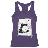 Funny Christmas Japanese Racerback Tank Top Santa Frog Ukiyoe Art - Wonder Print Shop