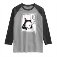Funny Christmas Japanese Raglan Shirt Santa Frog Ukiyoe Art - Wonder Print Shop