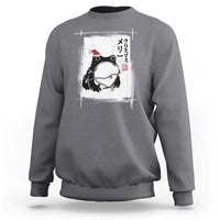 Funny Christmas Japanese Sweatshirt Santa Frog Ukiyoe Art - Wonder Print Shop