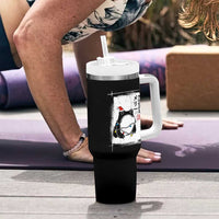 Funny Christmas Japanese Tumbler With Handle Santa Frog Ukiyoe Art - Wonder Print Shop