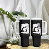 Funny Christmas Japanese Tumbler With Handle Santa Frog Ukiyoe Art - Wonder Print Shop
