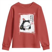 Funny Christmas Japanese Youth Sweatshirt Santa Frog Ukiyoe Art - Wonder Print Shop