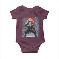 Christmas Samurai Santa Baby Onesie Japanese Xmas Warrior Sword Katana - Wonder Print Shop