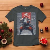 Christmas Samurai Santa T Shirt Japanese Xmas Warrior Sword Katana - Wonder Print Shop