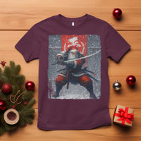 Christmas Samurai Santa T Shirt Japanese Xmas Warrior Sword Katana - Wonder Print Shop