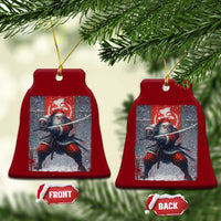 Christmas Samurai Santa Ceramic Ornament Japanese Xmas Warrior Sword Katana - Wonder Print Shop