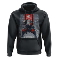 Christmas Samurai Santa Hoodie Japanese Xmas Warrior Sword Katana - Wonder Print Shop