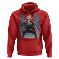 Christmas Samurai Santa Hoodie Japanese Xmas Warrior Sword Katana - Wonder Print Shop