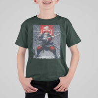 Christmas Samurai Santa T Shirt For Kid Japanese Xmas Warrior Sword Katana - Wonder Print Shop