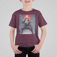 Christmas Samurai Santa T Shirt For Kid Japanese Xmas Warrior Sword Katana - Wonder Print Shop
