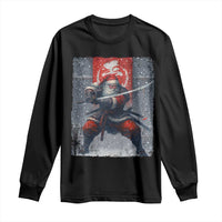 Christmas Samurai Santa Long Sleeve Shirt Japanese Xmas Warrior Sword Katana - Wonder Print Shop