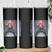 Christmas Samurai Santa Skinny Tumbler Japanese Xmas Warrior Sword Katana - Wonder Print Shop
