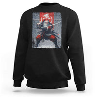 Christmas Samurai Santa Sweatshirt Japanese Xmas Warrior Sword Katana - Wonder Print Shop