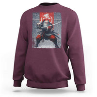 Christmas Samurai Santa Sweatshirt Japanese Xmas Warrior Sword Katana - Wonder Print Shop