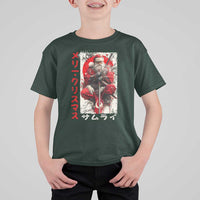 Christmas Samurai Santa T Shirt For Kid Japanese Xmas Warrior Ukiyo-e Art - Wonder Print Shop