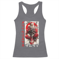 Christmas Samurai Santa Racerback Tank Top Japanese Xmas Warrior Ukiyo-e Art - Wonder Print Shop