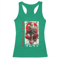 Christmas Samurai Santa Racerback Tank Top Japanese Xmas Warrior Ukiyo-e Art - Wonder Print Shop