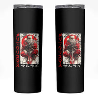 Christmas Samurai Santa Skinny Tumbler Japanese Xmas Warrior Ukiyo-e Art - Wonder Print Shop