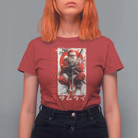 Christmas Samurai Santa T Shirt For Women Japanese Xmas Warrior Ukiyo-e Art - Wonder Print Shop