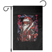 Christmas Cyberpunk Santa Garden Flag Japanese Xmas Techwear Manga Anime - Wonder Print Shop