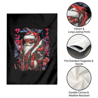 Christmas Cyberpunk Santa Garden Flag Japanese Xmas Techwear Manga Anime - Wonder Print Shop