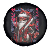 Christmas Cyberpunk Santa Spare Tire Cover Japanese Xmas Techwear Manga Anime - Wonder Print Shop