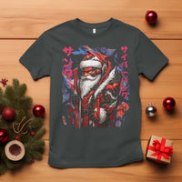 Christmas Cyberpunk Santa T Shirt Japanese Xmas Techwear Manga Anime - Wonder Print Shop