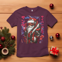 Christmas Cyberpunk Santa T Shirt Japanese Xmas Techwear Manga Anime - Wonder Print Shop