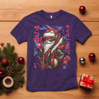 Christmas Cyberpunk Santa T Shirt Japanese Xmas Techwear Manga Anime - Wonder Print Shop
