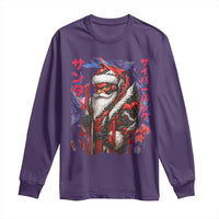 Christmas Cyberpunk Santa Long Sleeve Shirt Japanese Xmas Techwear Manga Anime - Wonder Print Shop